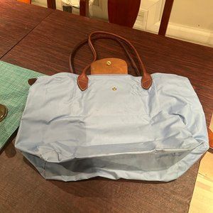 Longchamp original light blue large le pliage tote